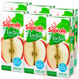 Jugo Manzana Soprole 200Ml 6 Unidades