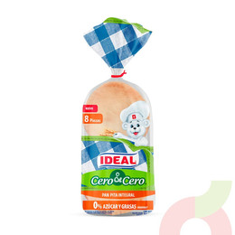 Pan Pita Cero & Cero Ideal 344Gr 8 Unidades