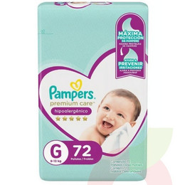 Pañales Pampers Premium Care G 72 