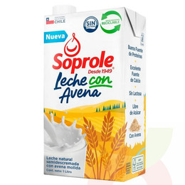 Leche Blanca Semidescremada Con Avena 1Lt 