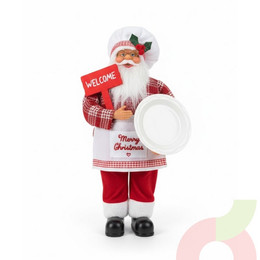 Figura Decorativa Viejito Pascuero Chef de Bienvenida