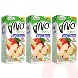 Néctar Manzana Vivo 190ml 3 Unidades