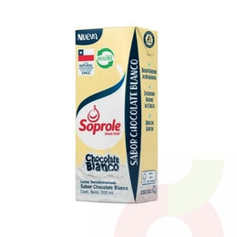Leche Semidescremada Chocolate Blanco Soprole 200 Cc