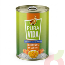 Durazno Cubitos Pura Vida 425Gr