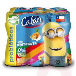 Probiótico Pack 6 unidades Multifruta Calan 540Ml