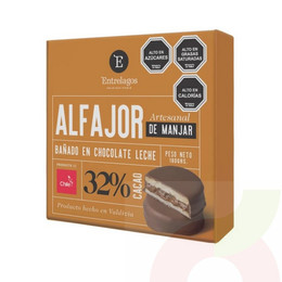 Alfajor EntreLagos 4U Manjar Leche 32% Cacao