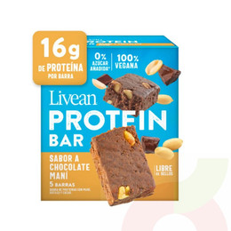 Barras de Proteína Choco Maní Livean 225Gr