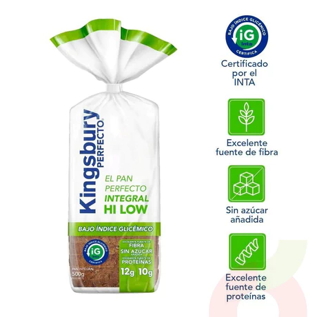 Pan Integral HiLow Kingsbury 500Gr  - vista alternativa