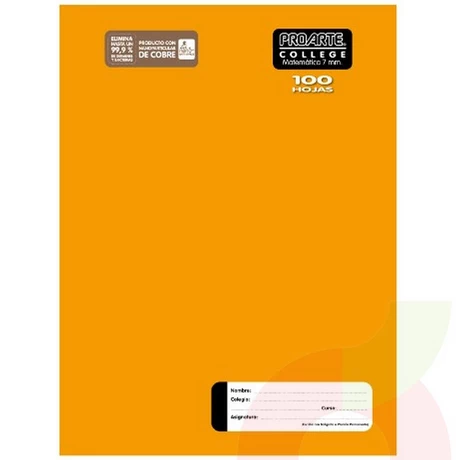 Cuaderno College Liso 100 Hojas 7mm ProArte