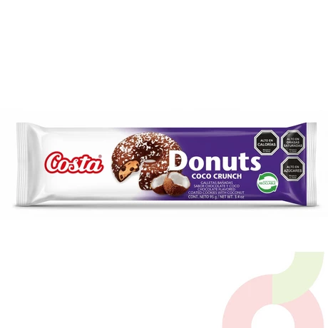 Galletas Coco Crunch Donuts Costa 95Gr - vista alternativa