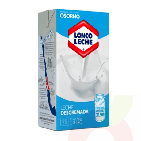 Leche Natural Descremada Loncoleche 1Lt - vista alternativa