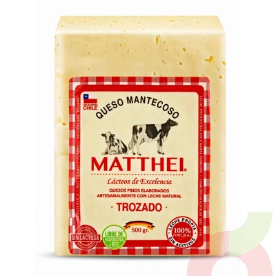 Queso Mantecoso Trozado Matthei 500Gr