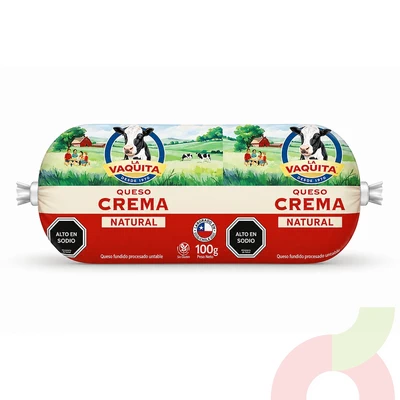 Queso Crema Natural La Vaquita 100Gr