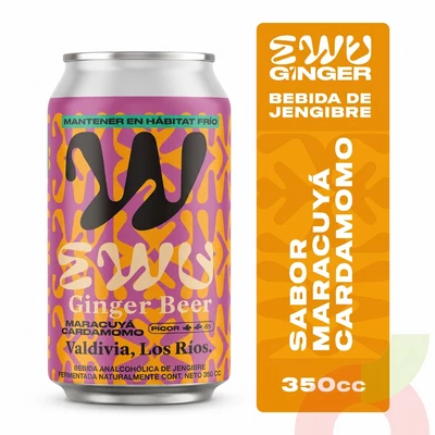 Ginger Beer Maracuyá Cardamomo Ewu 350Ml
