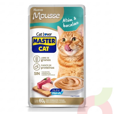Mousse Atún & Bacalao Master Cat 60Gr
