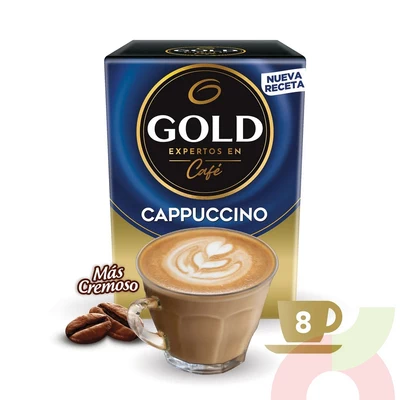 Café Cappuccino Gold 112Gr 8 Unidades