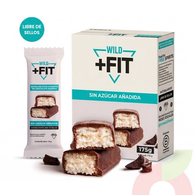Barra Coco Chocolate Wild +Fit 175Gr 5 Unidades