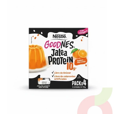 Jaleas Naranja Protein GoodNes Nestle 110Gr 4 Unidades