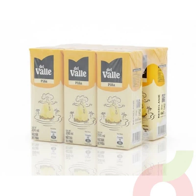 Pack Néctar Piña Del Valle 200Cc 6 Unidades