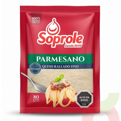 Queso Parmesano Rallado Soprole 80Gr