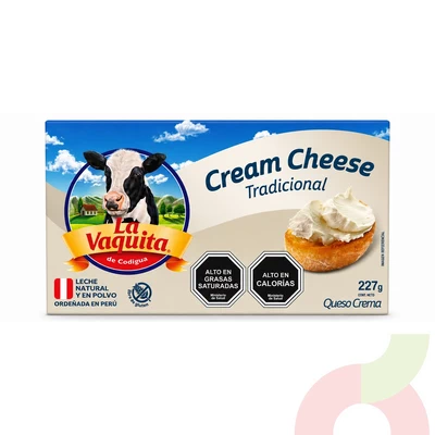 Queso Crema Tradicional La Vaquita 227Gr