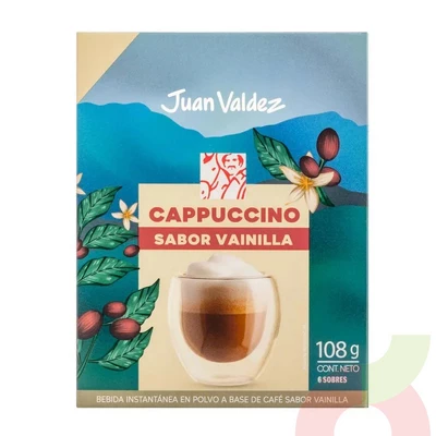 Cappuccino Vainilla Juan Valdez 108Gr 6 Unidades