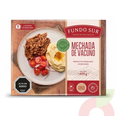 Carne Mechada Vacuno Fundo Sur 400Gr