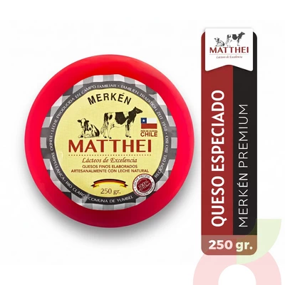 Queso Especiado Merkén Matthei 250Gr
