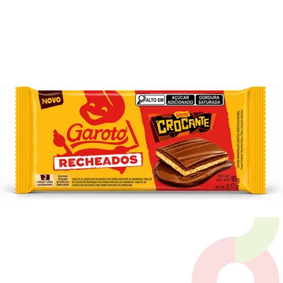 Chocolate Relleno Crocante Garoto 90Gr