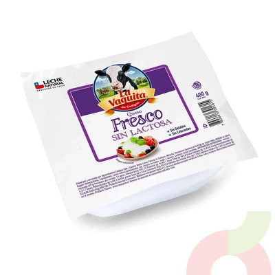 Queso Fresco Sin Lactosa La Vaquita 400Gr