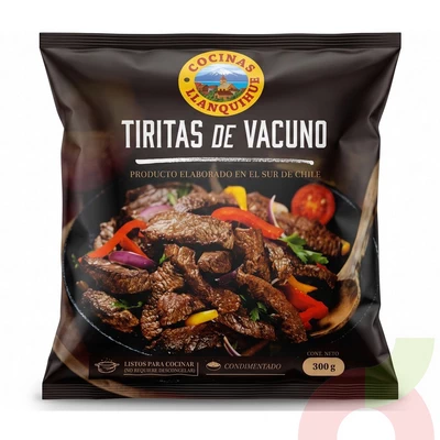 Tiritas Vacuno Condimentado Llanquihue 300Gr