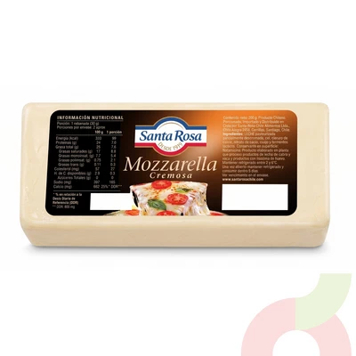 Queso Mozzarella Cremosa Santa Rosa 200Gr