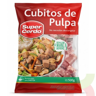 Cubitos de Pulpa Super Cerdo 500Gr