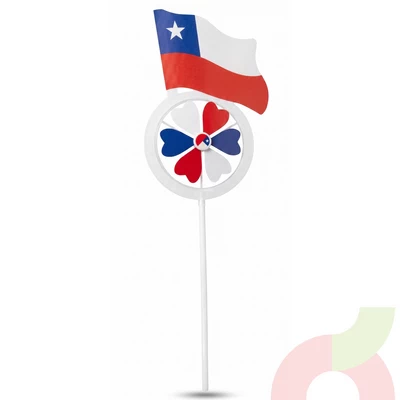 Remolino Patrio con Bandera de Chile 30Cm