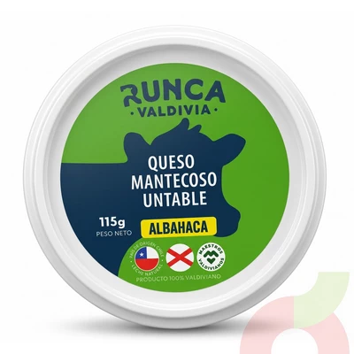 Queso Mantecoso Albahaca Untable Runca 115Gr