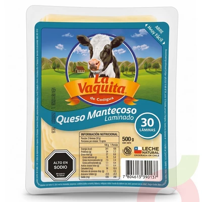 Queso Mantecoso Laminado La Vaquita 500Gr