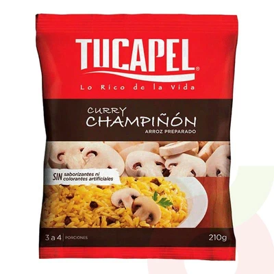 Arroz Especial Preparado Curry Champiñon Tucapel 210Gr