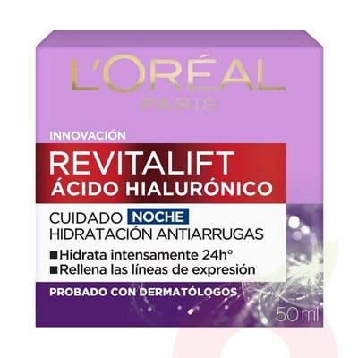Crema Revitalif Ácido Hialurónico Noche L´oréal 50Ml