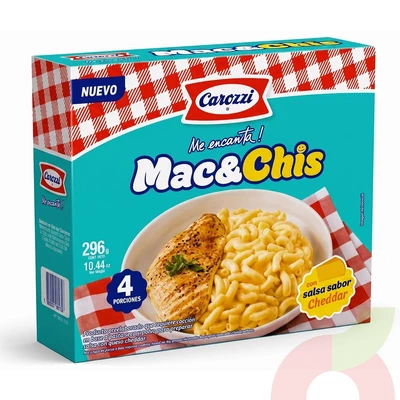 Mac & Chis Cheddar Carozzi 296Gr