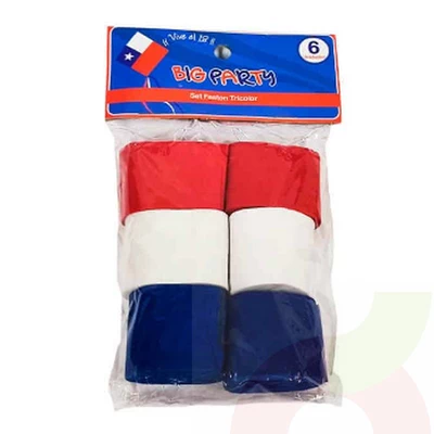 Festones Fiestas Patrias Tricolor 6 Unidades 