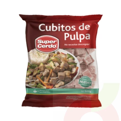 Cubitos de Pulpa Super Cerdo 500Gr