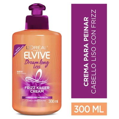 Crema Peinar Dream Long Liss Frizz Killer Cream Elvive L´oréal 300Ml
