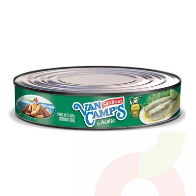 Sardina en Aceite Van Camps Aceite 425Gr 
