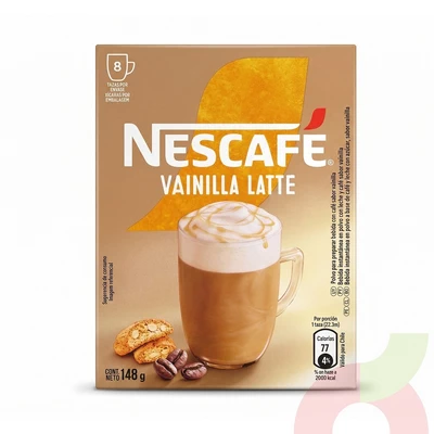 Café Vainilla Latte Nescafé 148Gr 8 Unidades