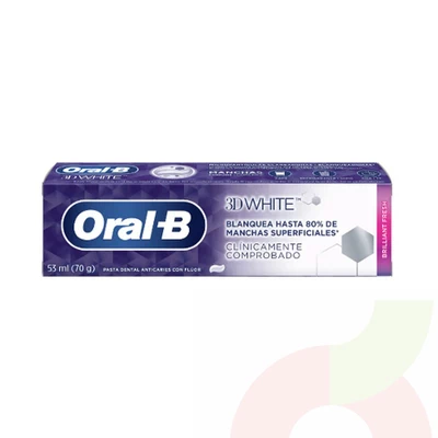  Pasta Dental 3D White Oral-B 70gr