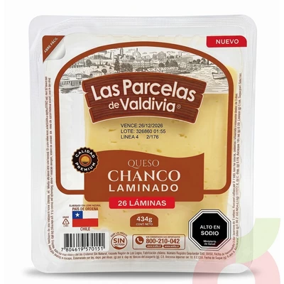 Queso Chanco Laminado Las Parcelas 434Gr