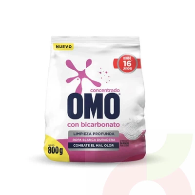 Omo en Polvo con Bicarbonato 800gr