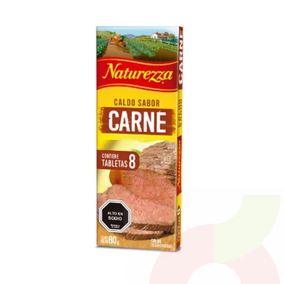Caldo de Carne Naturezza 80Gr Contiene 8 Tabletas