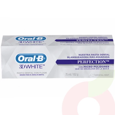 Pasta Dental Perfection 3D White Oral-B 102Gr