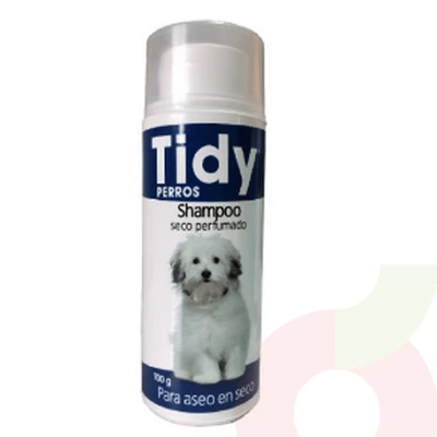 Shampoo Seco Perfumado Aseo en Seco Perros Tidy 100Gr